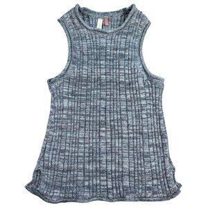 Pilcro Ribbed Knit Sleeveless Top Gray Marled Anthropologie Size S.